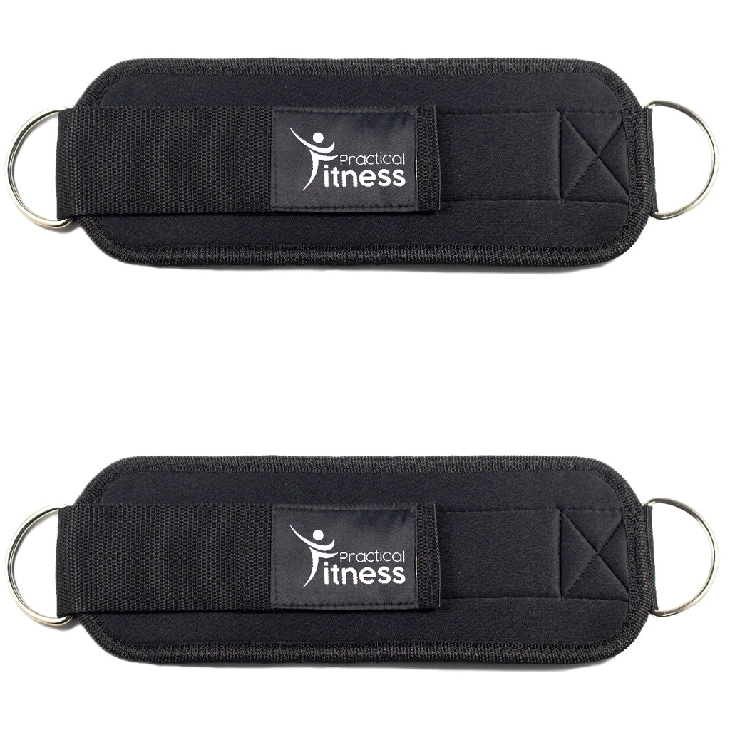 Tobilleras Para Maquina de Poleas Practical Fitness Negras (par) image 1