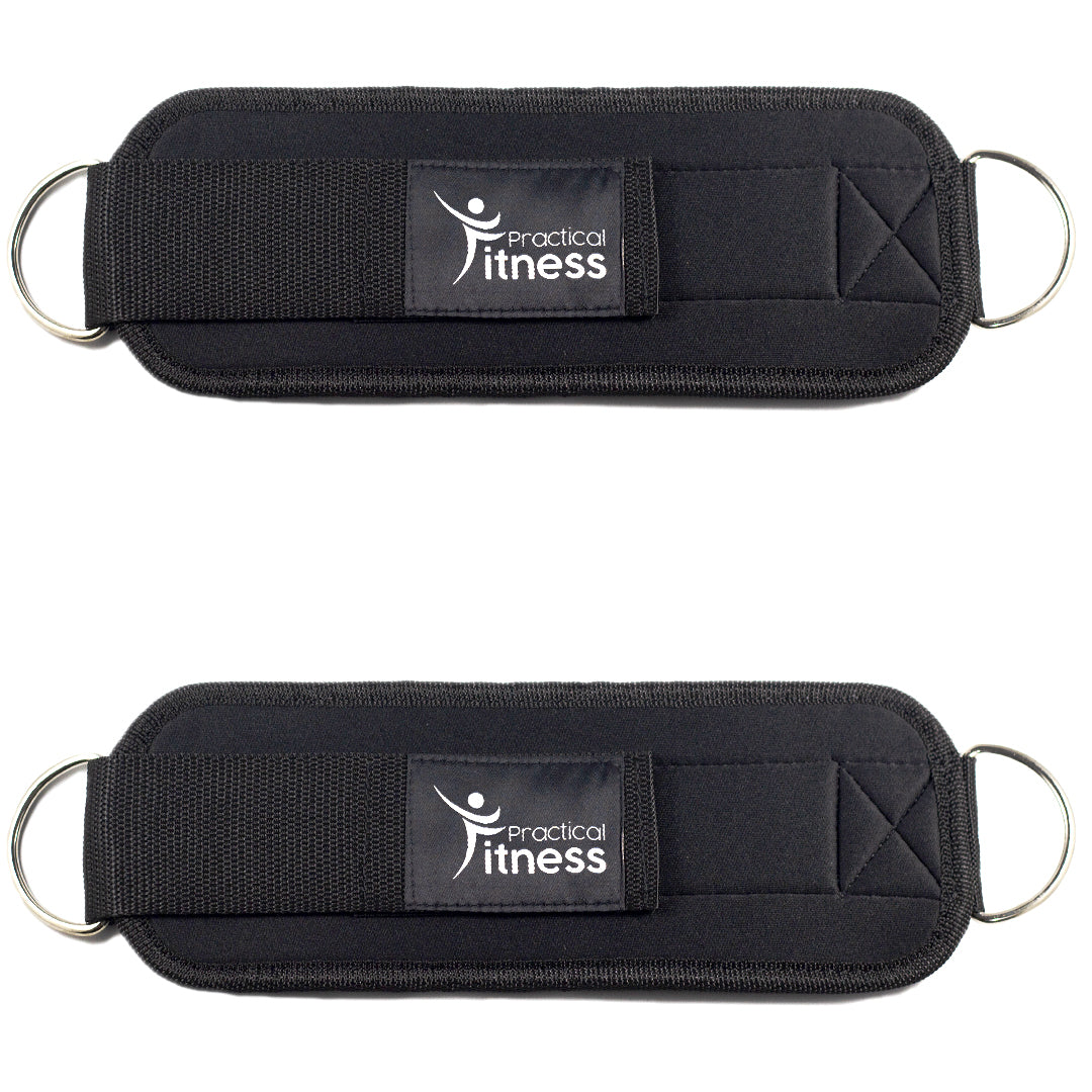 Tobilleras Para Maquina de Poleas Practical Fitness Negras (par) image 1