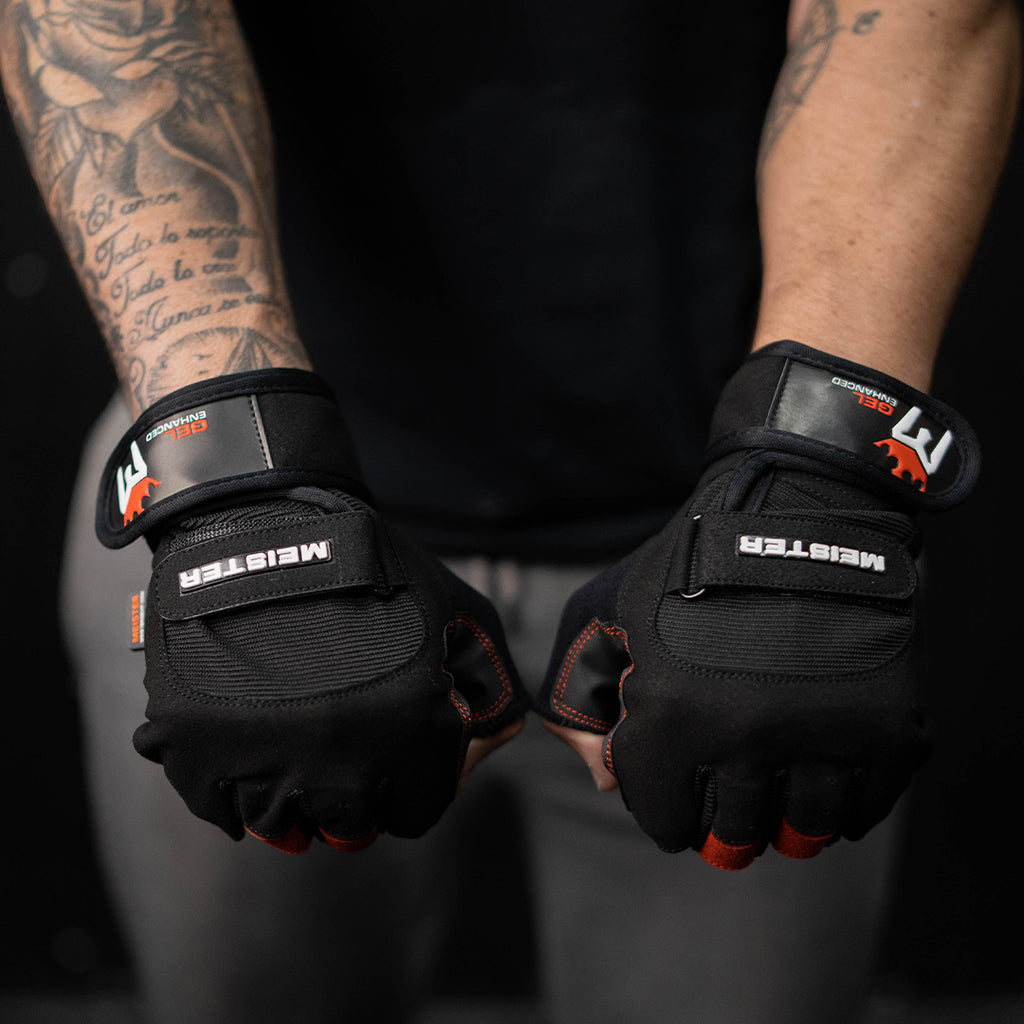 Guantes con Muñequera Meister Negros con Rojo M image 1