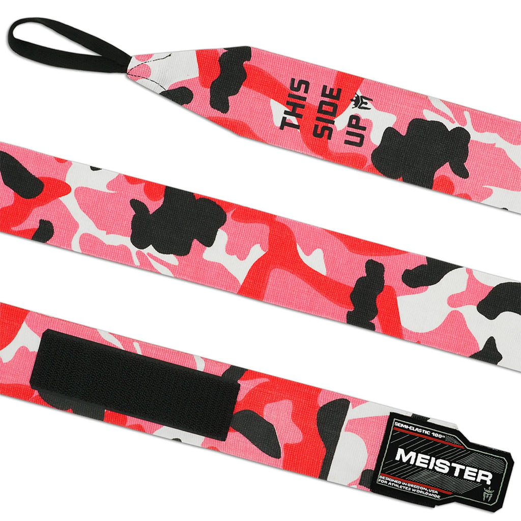 Vendas Semielasticas Para Boxeo y MMA Meister Camuflaje Rosado de 180 Pulgadas (par) image 1