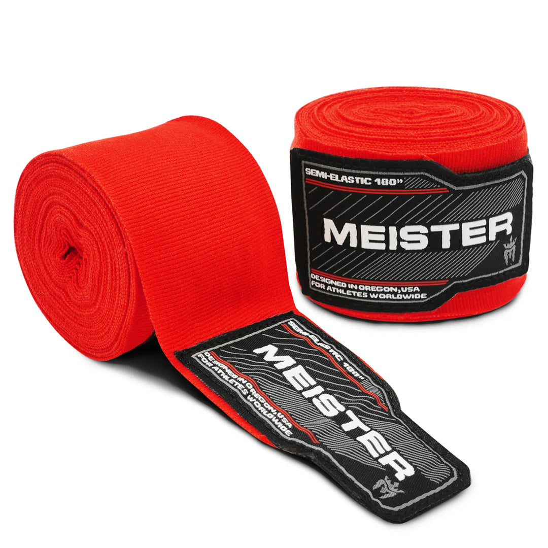 Vendas Semielasticas Para Boxeo y MMA Meister Rojas de 180 Pulgadas (par) image 0