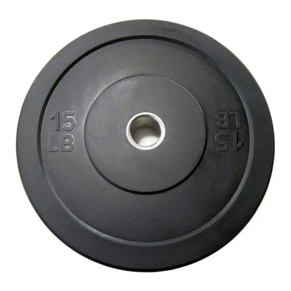 Bumper Plate Negro de 15 lb 1