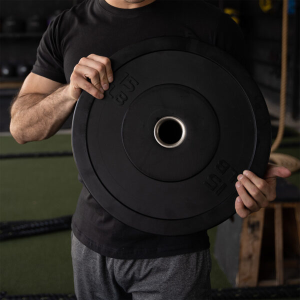 Bumper Plate Negro de 15 lb 2