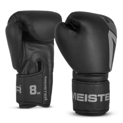 Guantes Para Boxeo Meister Negro Mate de 8 oz (par) 1
