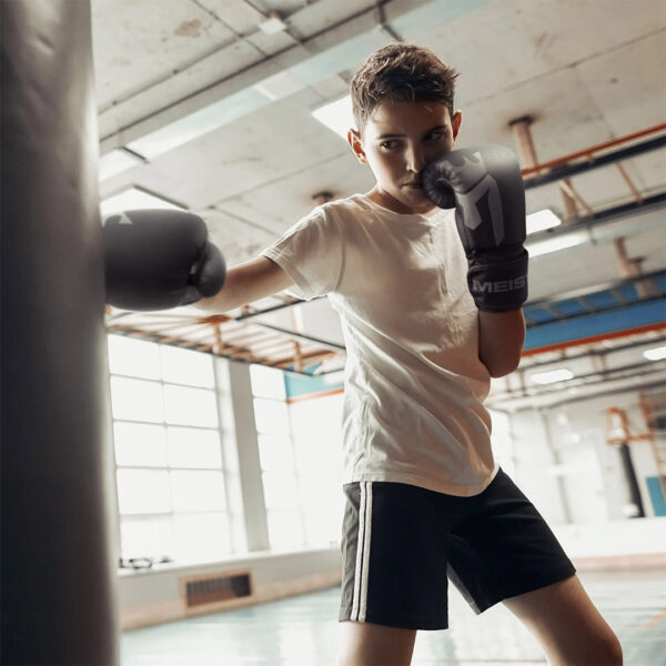 Guantes Para Boxeo Meister Negro Mate de 8 oz (par) 4