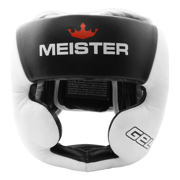 Casco Para Boxeo Meister Blanco con Negro 4