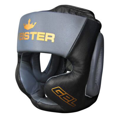 Casco Para Boxeo Meister Negro con Gris 1