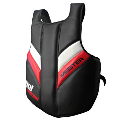 Peto Para Artes Marciales con Gel Meister Negro con Rojo 1