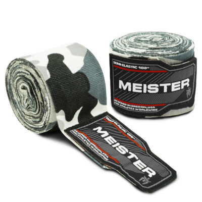 Vendas Semielasticas Para Boxeo y MMA Meister Camuflaje Gris de 180 Pulgadas (par) 1