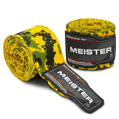 Vendas Semielasticas Para Boxeo y MMA Meister Camuflaje Verde de 180 Pulgadas (par) 1