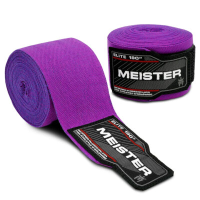 Vendas Semielasticas Para Boxeo y MMA Meister Moradas de 180 Pulgadas (par) 1