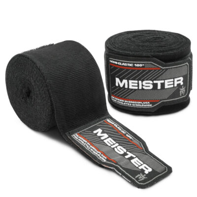Vendas Semielasticas Para Boxeo y MMA Meister Negras de 180 Pulgadas (par) 1