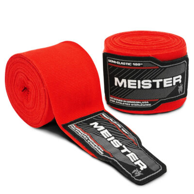 Vendas Semielasticas Para Boxeo y MMA Meister Rojas de 180 Pulgadas (par) 1