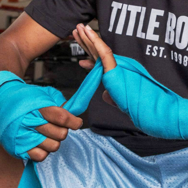 Vendas Semielasticas Para Boxeo y MMA Meister Turquesa de 180 Pulgadas (par) 3